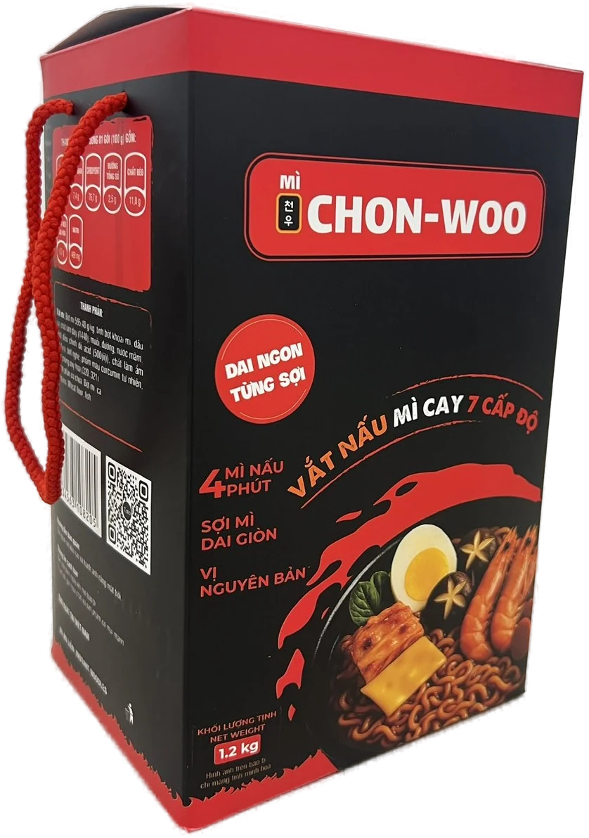 Thùng mì Chon-Woo 1.2kg quai xách
