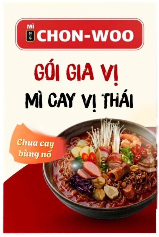 Gói gia vị mì cay vị Thái Chon-Woo